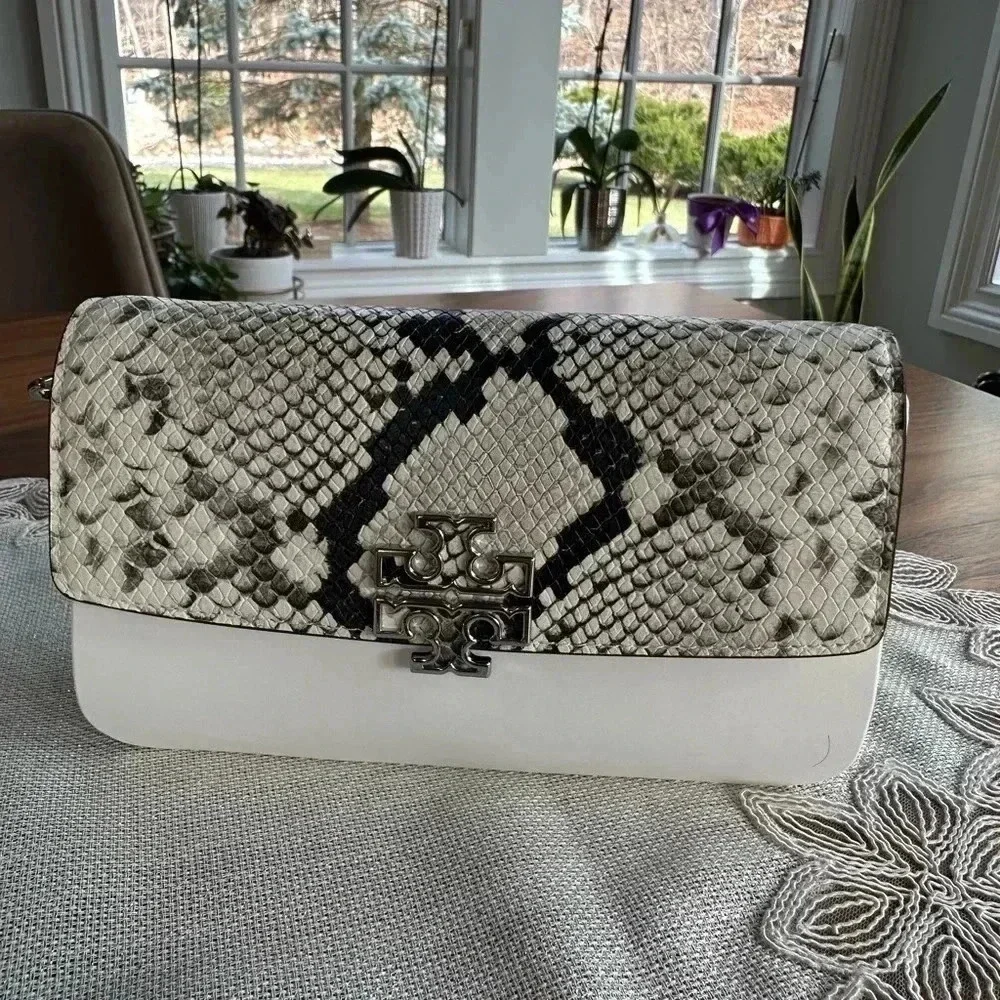 Tory Burch Warm White And Black Bag